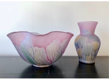 Decorative Glass Bowl & Vase