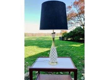 Mid Century Lamp With Drum Shade