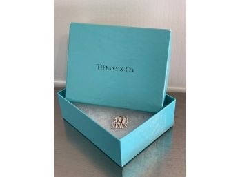 Tiffany & Co. 'Good News' Lapel Pin With Box