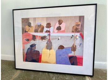 'The Pool Game' Serigraph By Jacob Lawrence