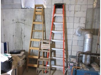 Werner And Keller 8ft Ladders + Smaller Ladder