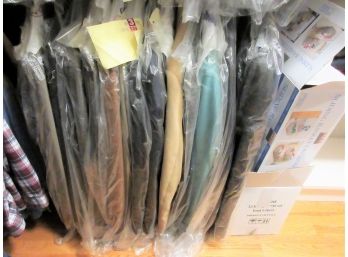 Rack Men's Suits - In Plastic From Drycleaner