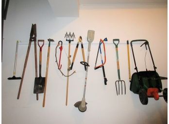 Yard And Garden Tools On Walls (see Additional Photo)