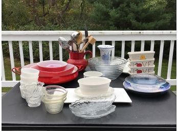 Red White And Blue Dishes And Cookware