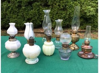 Milk Glass Hurricane Lamps And More!