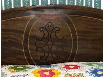 Antique Wooden Headboard And Footboard