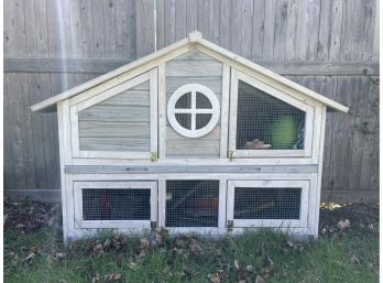 Weatherproof Bunny Hutch Used For Storing Gardening Supplies