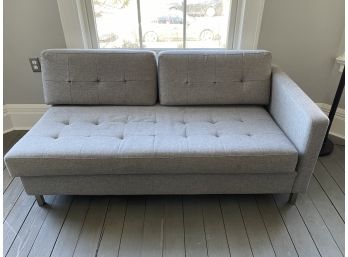CB2 One- Arm Gray Tufted Sofa ( Retail $1,149 )