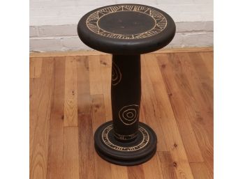 Carved Wood Pedestal Table