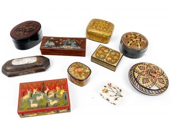 Large Collection Of Tabletop Boxes & Containers