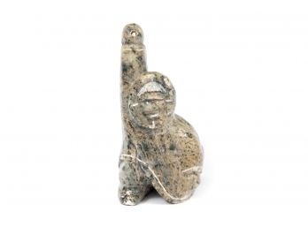 Mottled Soap Stone Eskimo Sculpture