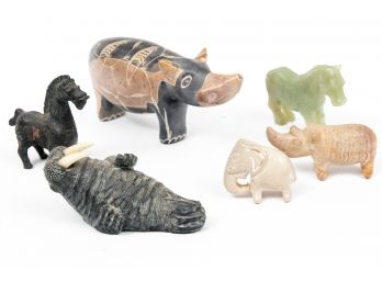 Collection Of Small Stone/metal Animal Figures