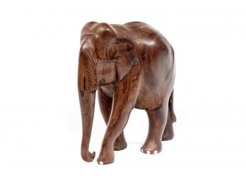 Wood Carved Elephant Sculpture