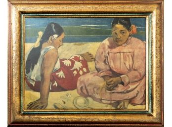 Board Print Of Paul Gaugin's 'Tahitian Women On The Beach'