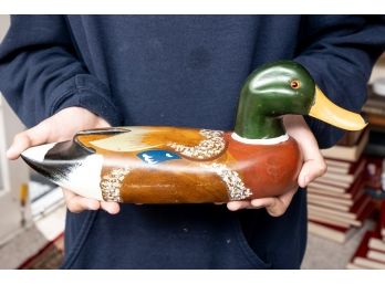 Vintage Emson Mallard Hand Painted Duck Decoy