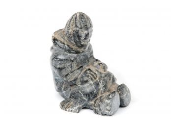 Inuit Carving Of Man With Seal