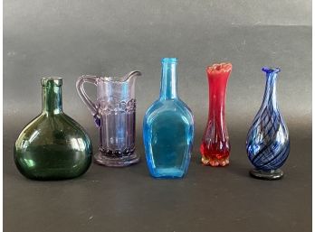 A Colorful Collection Of Small Mid-Century Glass Items