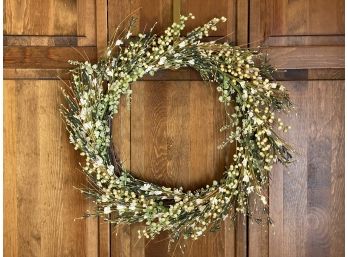 A Faux Berry & Blooms Wreath