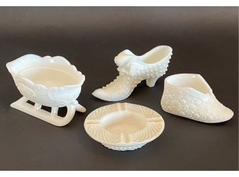 A Fun Group Of Vintage Milk Glass Collectibles