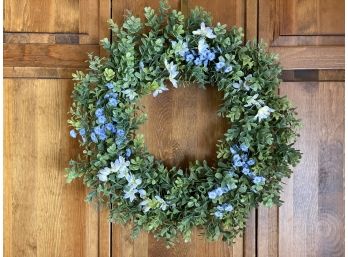A Pretty Faux Boxwood & Floral Wreath