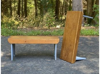 Weekend Project: A Pair Of Vintage Pine & Painted Benches
