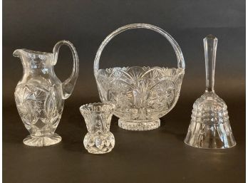 An Assortment Of Vintage Cut Glass & Cut Crystal
