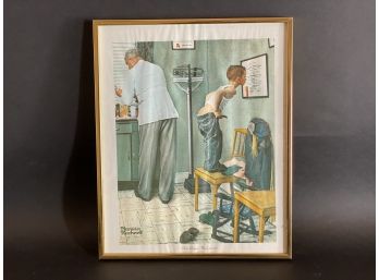 Framed Print, At The Doctor's, Norman Rockwell, 1958