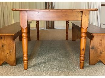 A Stunning Pine Farm Table & Benches