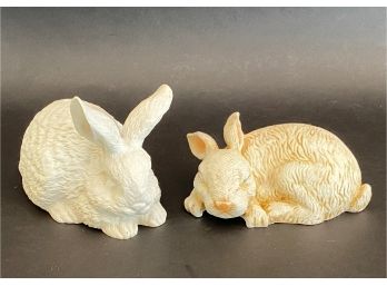 A Pair Of Composite Bunnies - One Is A Hide-A-Key!