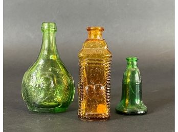 Three Tiny Collectible Vintage Bottles