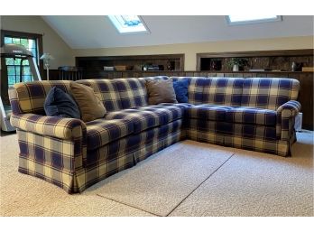 A Traditional Plaid Sectional