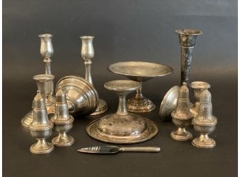 An Assortment Of Weighted Sterling Silver