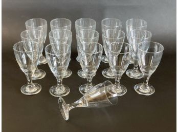 A Set Of 16 Stemmed Water Glasses