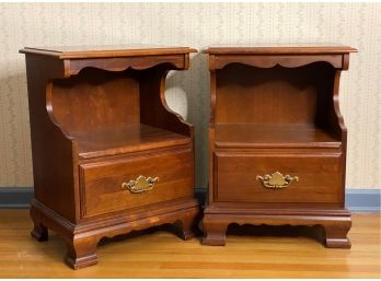 A Pair Of Traditional Cherry Night Tables