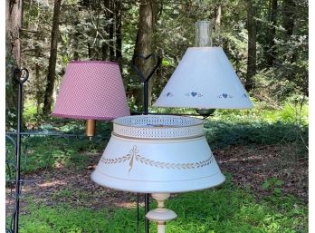 Three Vintage Floor Lamps