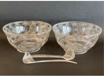 A Pair Of Plastic Punch Bowls