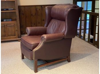A Leatherette Wingback Recliner