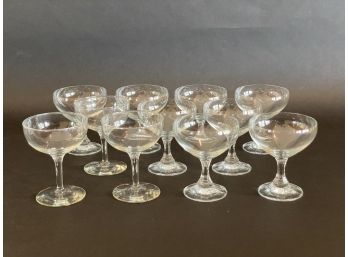 Cheers! A Set Of Stemmed Coupe Glasses