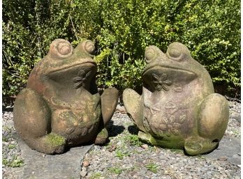 Cast Earthenware Outdoor Frogs