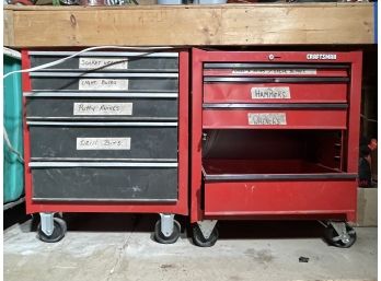 A Pairing Of Tool Boxes And Contents