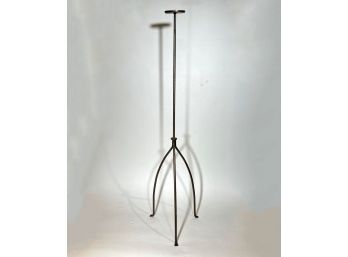 A Large Primitive Wrought Iron Candle Holder
