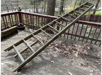 A Wood A-Frame Ladder