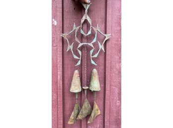 A Vintage Patinated Bronze Paolo Soleri Arcosanti Bells Or Wind Chimes