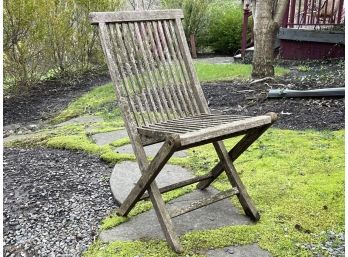 A Weathered Teak Side Chair