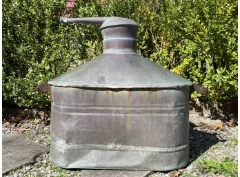 An Antique Copper Boiler With Lid (unusual Find!)