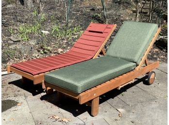 A Pair Of Cedar Lounge Chairs - One Cushion
