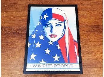 A Vintage WE THE PEOPLE / GREATER THAN FEAR Framed Print