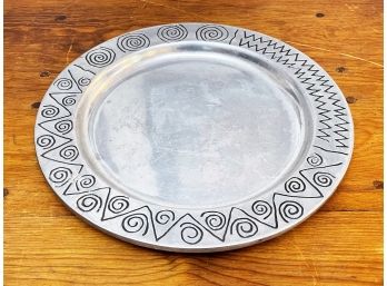 A Modern Polished Alloy Serving Platter