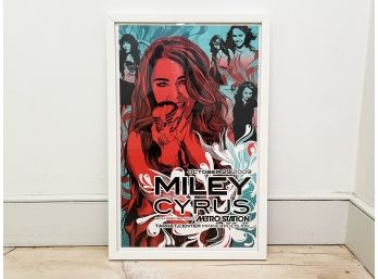 A Framed Miley Cyrus Poster