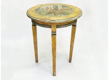 An Early 19th Century Antique American Tole Painted Folk Art Table